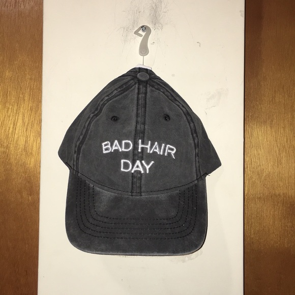 🔘NWT “Bad Hair Day” Distressed Denim Hat - Picture 1 of 9